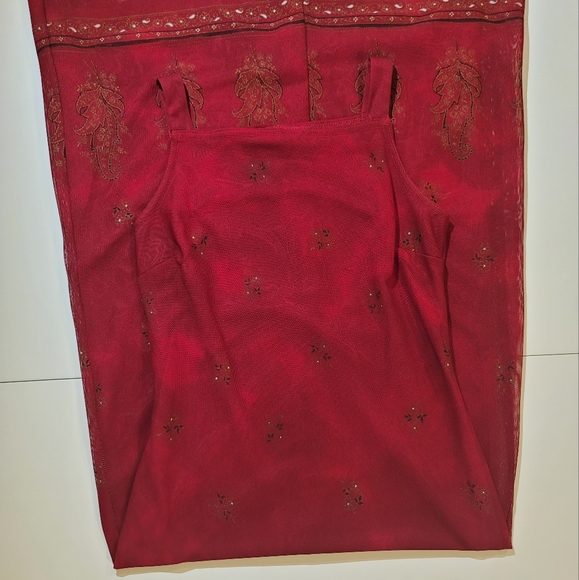 Breakin Loose Sleeveless Red Floral Dress 7/8 - Picture 6 of 10